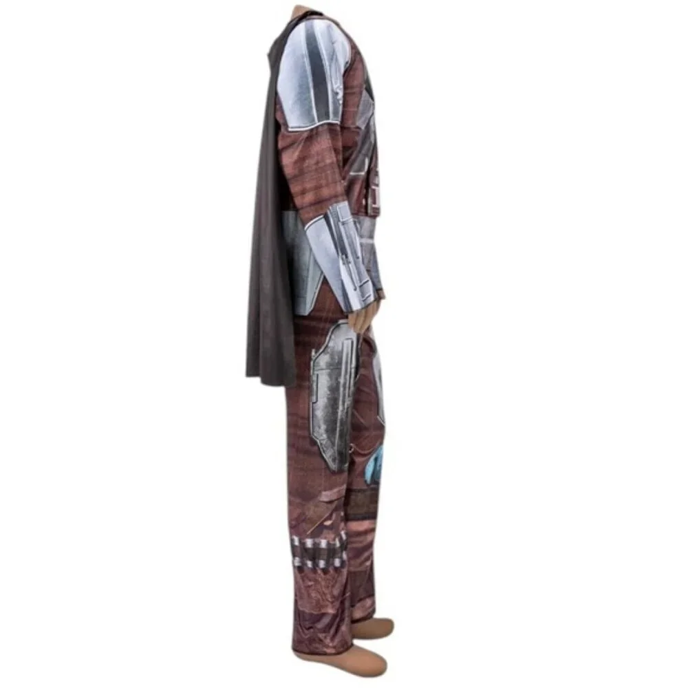 Star Wars Costume The Mandalorian Official Jumpsuit Cape Mask Set Youth 8-10 M